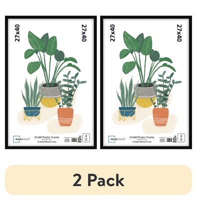 (2 pack) Mainstays 27x40 Basic Poster Frame, Black