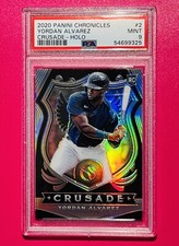 Yordan Alvarez 2020 Panini Chronicles—Crusade Holo #2 (RC) PSA 9 Mint! (POP 5)
