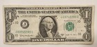 **Error Note** $1 bill, 1963 b, serial number ink error  — photo 1