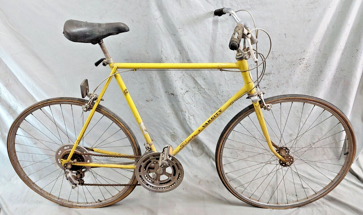シュウィ 70s Schwinn VARSITY 自転車パーツセット 1970 Schwinn Varsity Vintage Touring Road Bike 57cm Medium Steel