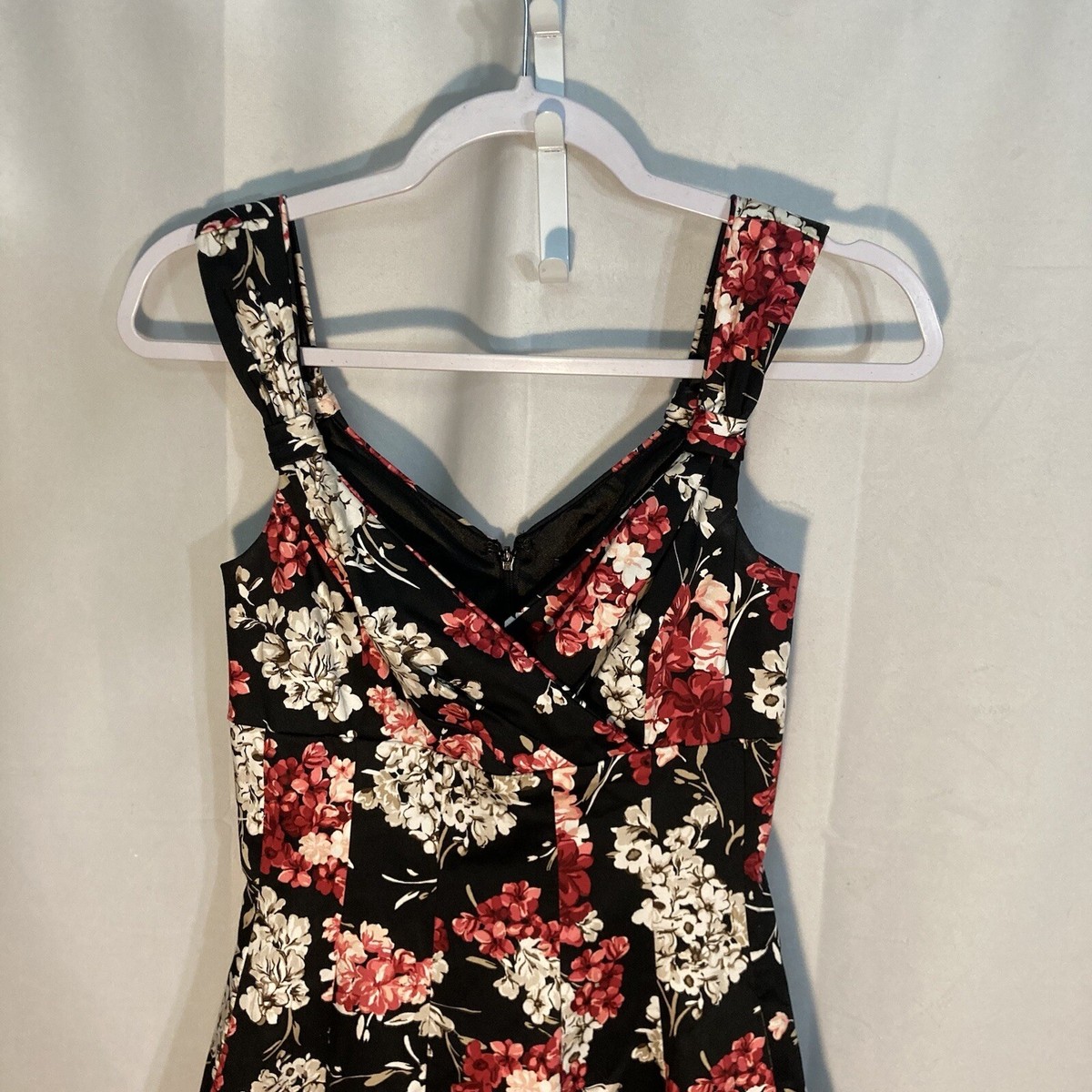 WHITE HOUSE BLACK MARKET black pink white floral a-line dress 00 | eBay