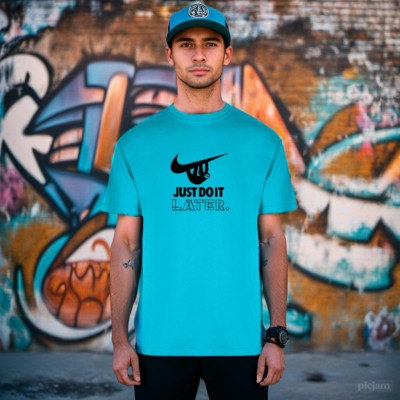 MEN WOMENS TEE TSHIRT UNISEX SLOTH LAZY CUTE ANIMAL LATER MOTIVATION TEEN GIFT
