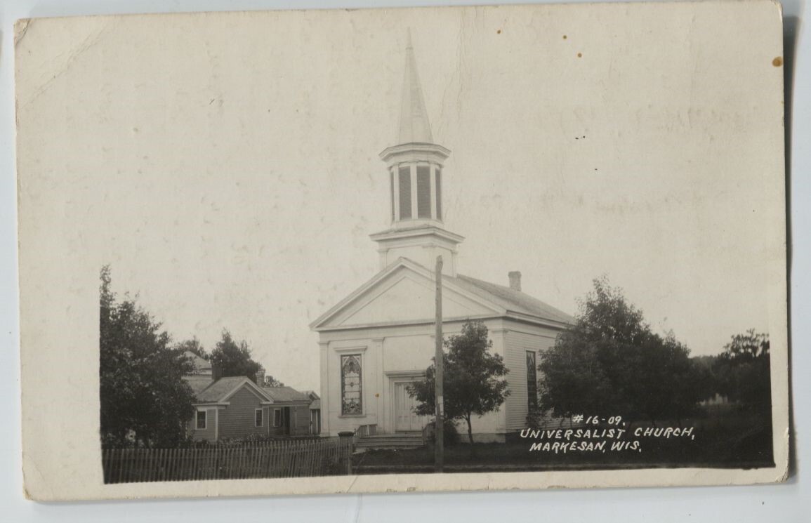 1914 Markesan Wisconsin Universalist Church Real Photo Postcard RPPC eBay