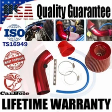 3" Car Cold Air Intake Filter Induction Kit Pipe Aluminum Power Flow Hose System