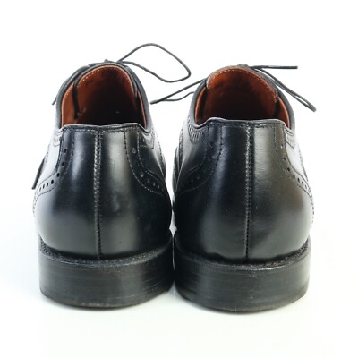 ALLEN EDMONDS HINSDALE BLACK WINGTIP MEDALLION TOE 9.5 E  display picture 2