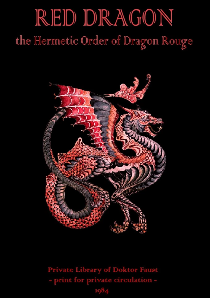 Antique Book Magic Esoteric Manual Red Dragon Rouge Secret Society Occultism Art - Image 3 of 4