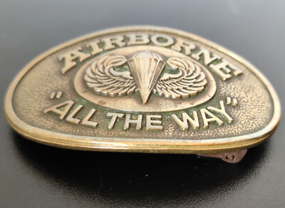 W34相当！US Army Airborne All The Way Belt U.S. Army Airborne All The Way Belt Buckle Enamel - Walmart.com