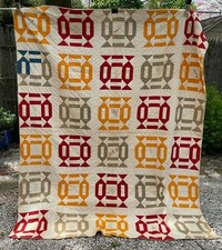 1891 Antique Quilt Signed London Roads Poconos Pennsylvania Multiple Signatures