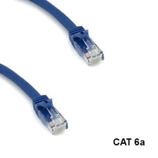KNTK Blue 35ft Cat6a UTP Patch Cable 24AWG Panel Router Ethernet RJ45 Network