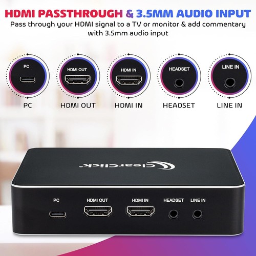 4K HD Extreme Video Capture Box Live Stream True 4K60 Rcrdng HDMI Input Pas - Picture 6 of 6