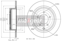 2X Maxgear 19-3214 Bremsscheibe FüR CitroËN Lancia Mitsubishi Peugeot