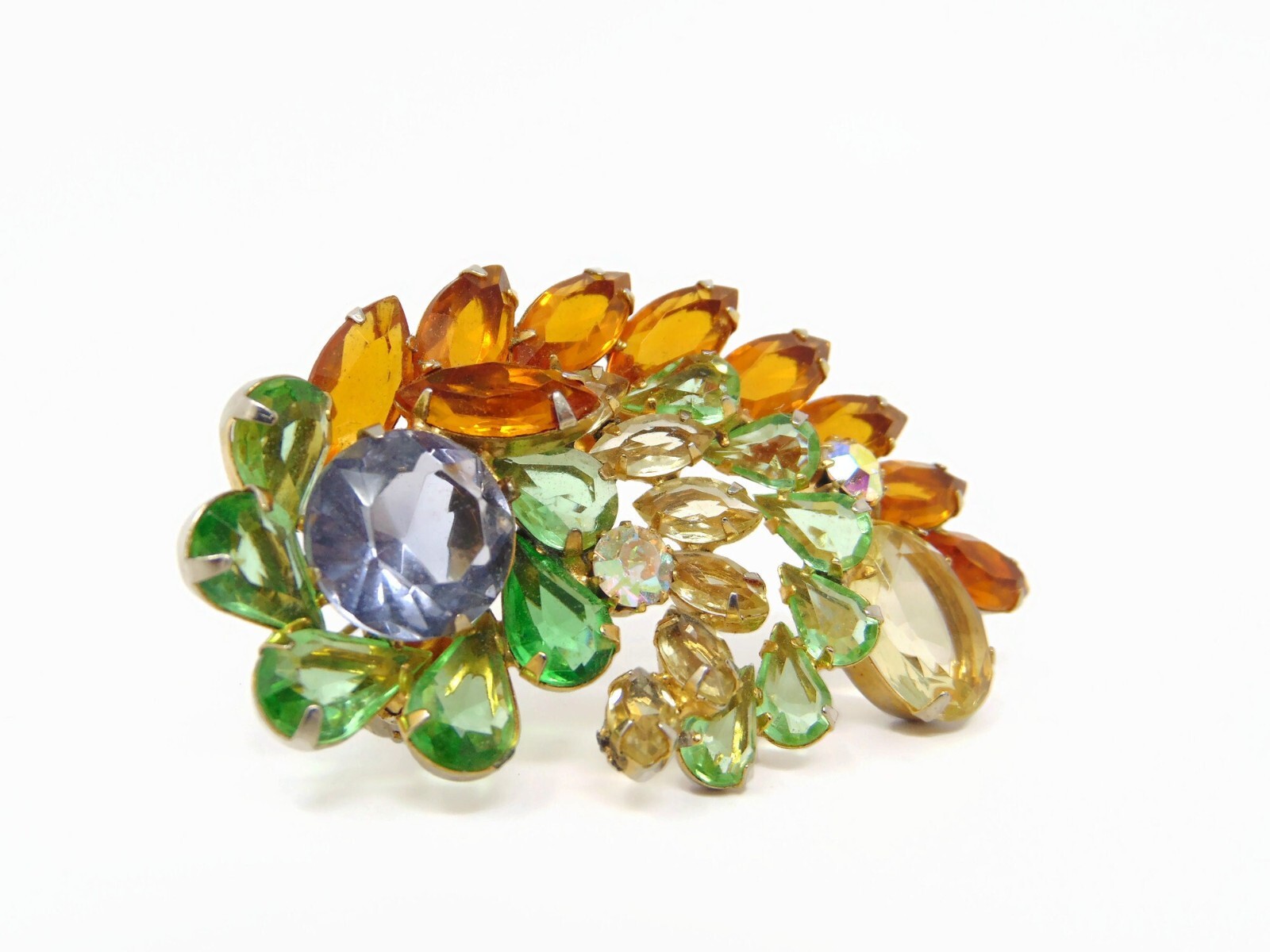 Multicolor Open Back Rhinestone Brooch Outstandin… - image 3