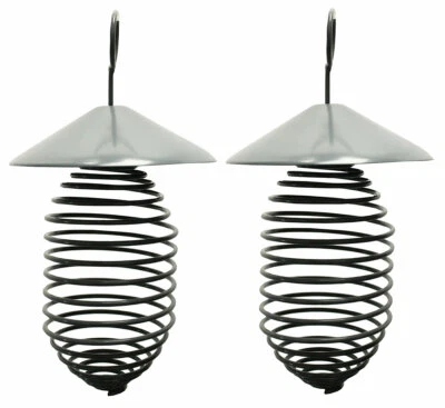 COLOURLIVING Meisenknödelhalter Futterfeder für Meisenknödel 2 St. Meisenknödelspender robust