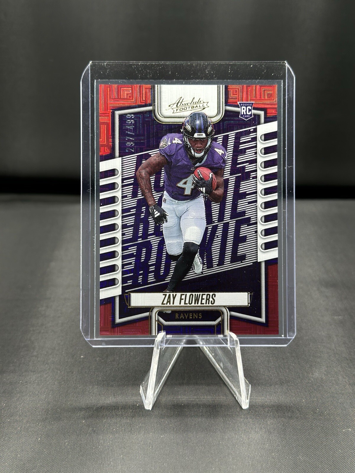 2023 Panini Absolute - Rookies Red Squares #111 Zay Flowers /499 (RC)