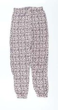 Love sleep Womens Pink Animal Polyester Blend Bottoms Pyjama Pants Size 8