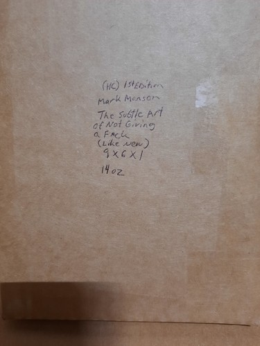 The Subtle Art of Not Giving a F*ck (1st Edition) By: Mark Manson Hardcover - Picture 8 of 8