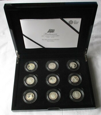 2012 BRITANNIA PORTRAIT FIRST STRIKE SILVER PROOF 9 x £1 COLLECTION - complete