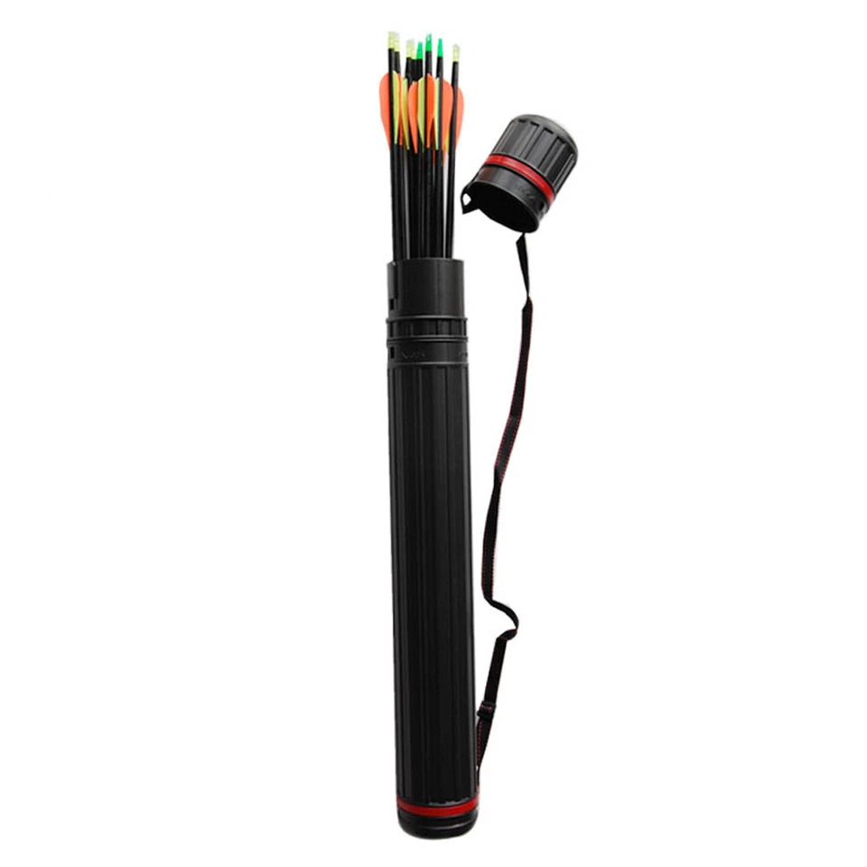 Flechas Carcaj Tubo de Hombro 12-24 Piezas Flechas Tiro con Arco Estuche Trasero Carcaj Ajustable Foto 3 de 4