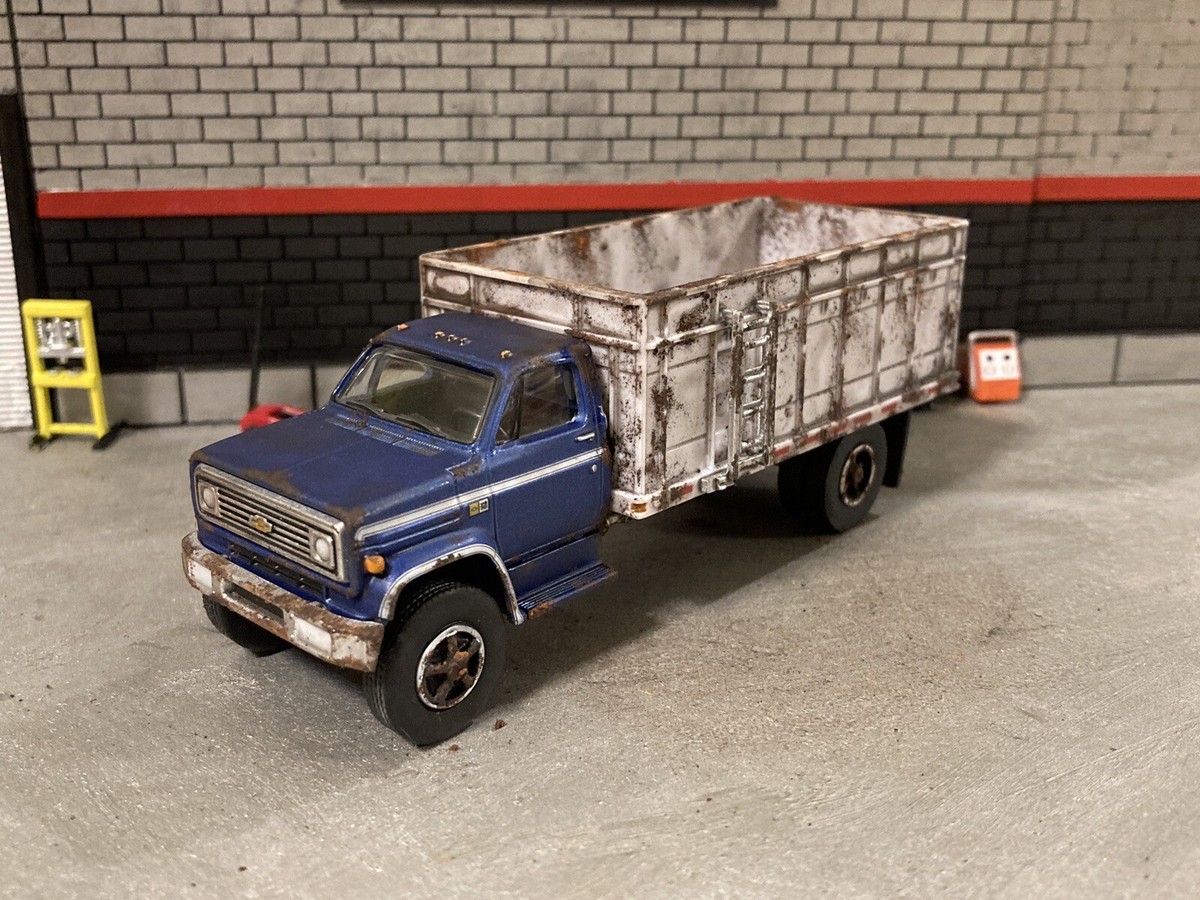 1980 Chevy C70 Rusty Weathered 1/64 Custom Diecast Barn Find Grain