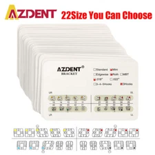 200Pcs AZDENT Dental Orthodontic Brackets Metal Braces Mini Roth.022 Hooks 345