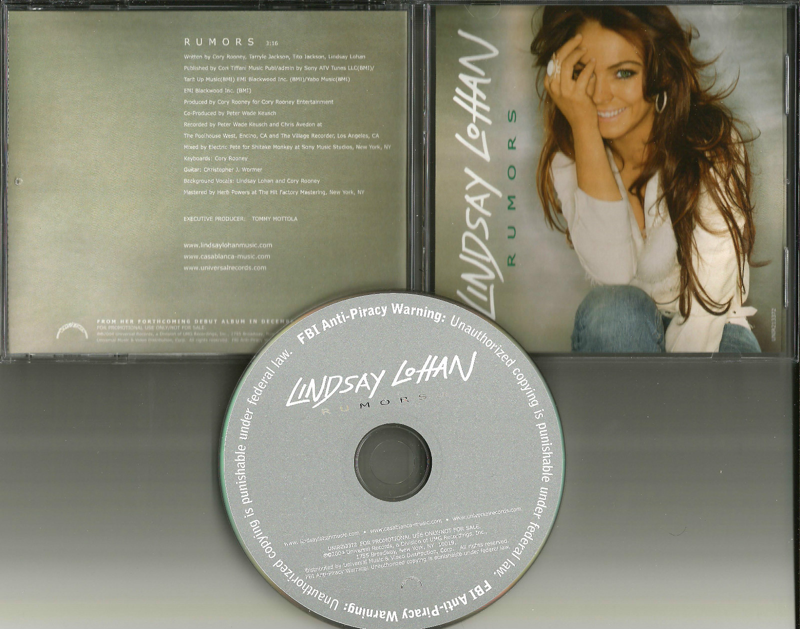 LINDSAY LOHAN 2004 Rumors USA Promo Radio DJ CD Single MINT UNIR213372