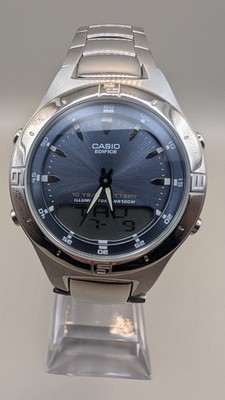 Casio Edifice EFA-110D-2A Herrenuhr Ana-Digi Blau Edelstahl   Top Zustand