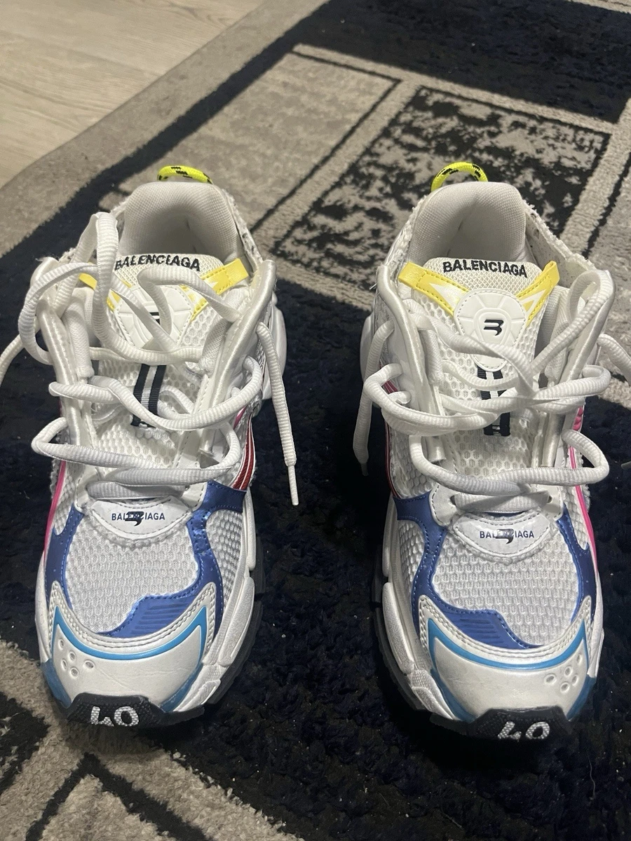 Balenciaga Runner Sneaker White Blue Yellow for sale | eBay