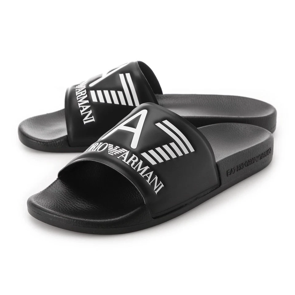 Sandalias Emporio Armani EA7 EMPORIO ARMANI zapatillas de ducha negras para hombre 40 o 41 Foto 2 de 4