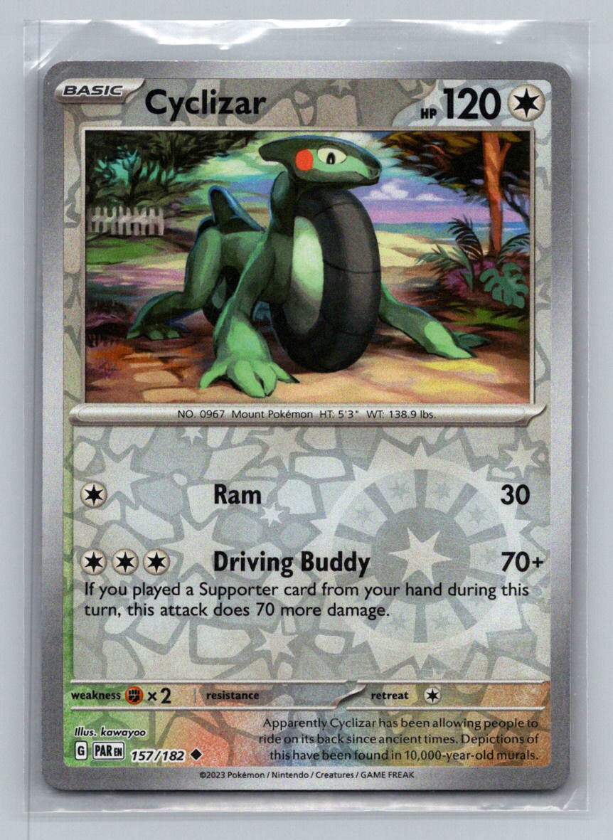 Cyclizar 157/182 Paradox Rift Reverse Holo Uncommon Diamond Pokemon TCG Card NM