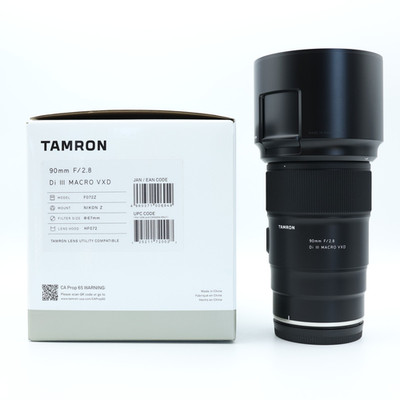 TAMRON 90mm f2.8 Di III MACRO VXD Lens for Nikon Z Mount - Open Box, New
