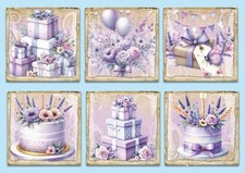 Birthday Card Toppers for Cardmaking & Scrapbooking, Ephemera, Gift Tags topper