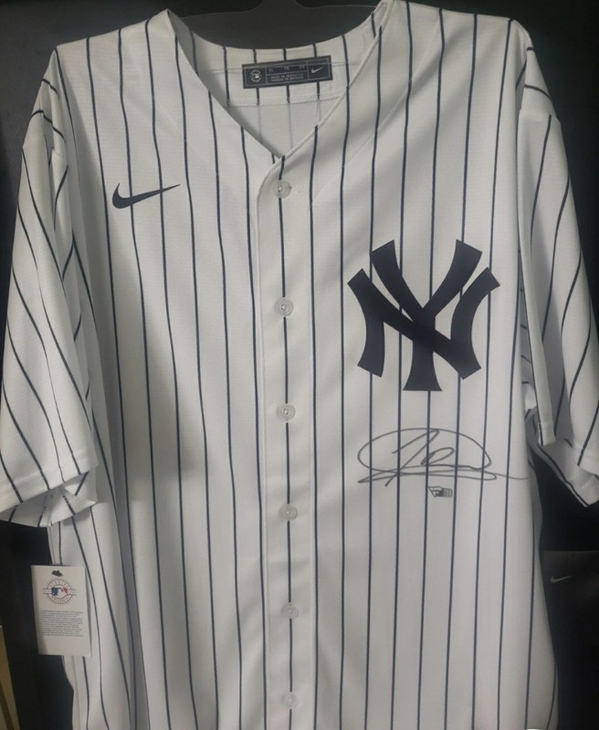 Jasson Dominguez Yankees Autographed Signed Jersey - Fanatics.