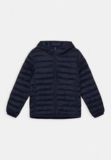 118 GAP KIDS Navy Primaloft Puffer Jacket Luxury Down Alternative Coat M 8-9