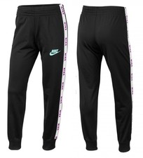 New! NIKE Girls' Size XL Logo Trim Tricot Standard Fit Track Pants Black Girls