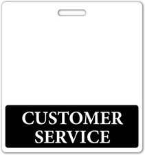 5 Pack - Customer Service Badge Buddy - Heavy Duty Horizontal Badge Backer