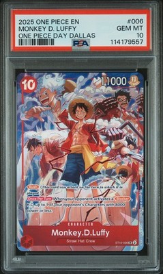 2025 ONE PIECE PROMOS ONE PIECE DAY DALLAS #006 MONKEY D. LUFFY
