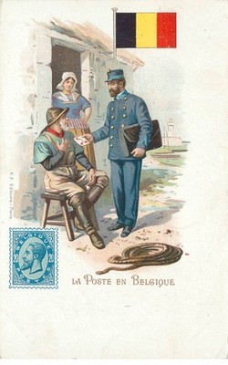 LA POSTE   La poste en Belgique ( facteur )