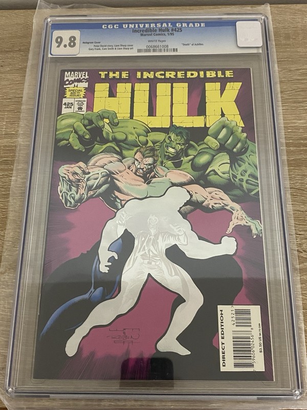  Incredible Hulk #425 CGC 9.8 Marvel 1995 Death of Achilles Hologram cover  