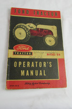 Ford Tractor Model 8 N Operator’s Manual Original 1952