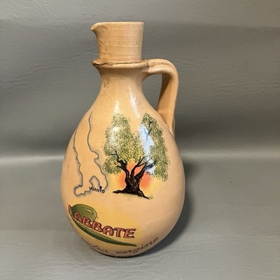 Olive Oil Earthenware Jug Ugento Italy LABBATE Olio extra vergine di oliva