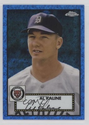 2021 Chrome Platinum Anniversary Blue Mini-Diamond Refractor Al Kaline HOF 9h3