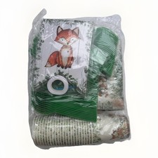 Woodland Baby Shower Party Supplies Forest Animal Includes Plates, Napkins, Cups