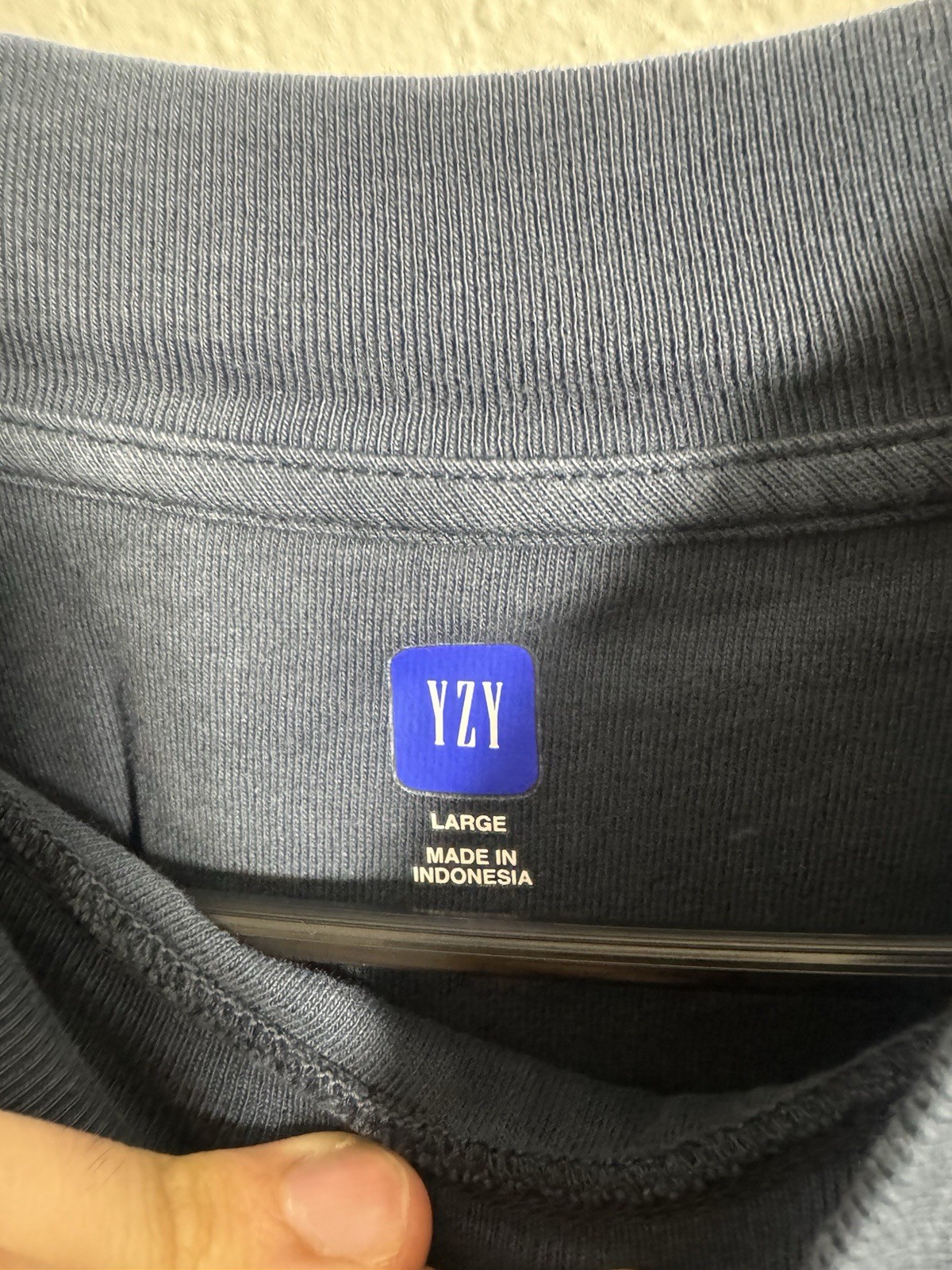 Yeezy X GAP Crop 22 TEE Navy Blue Men’s Size Large Kanye West YE NEW thumbnail 4