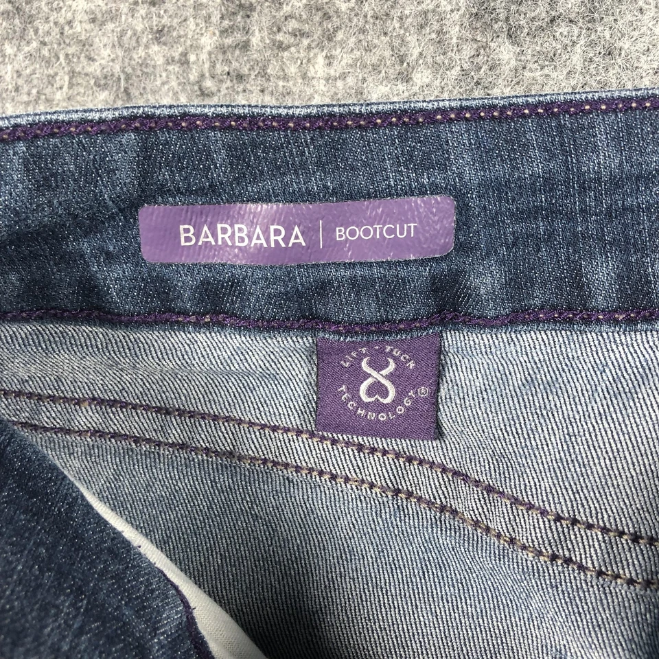 NYDJ Jeans Womens 2 Blue Barbara Bootcut Lift Tuck Stretch Studded Pockets USA - Image 3 of 4