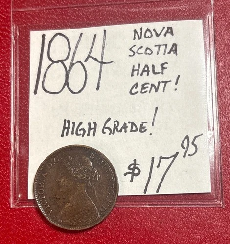 1864 Nova Scotia Half Cent — photo from another recent sale