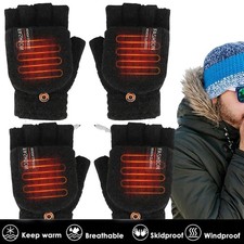 2x USB beheizbare Handschuhe Unisex: Winddich...