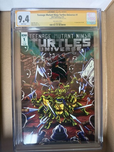 TMNT Universe 1 Sub Edition CGC 9.4 SS 2016 1st App Of Zodi Signed K. Eastman - Afbeelding 1 van 9