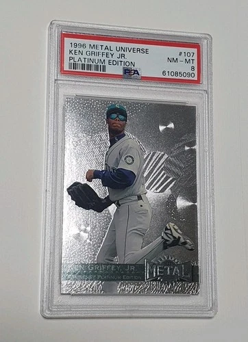 1996 Fleer Metal Universe Platinum Edition #107 Ken Griffey Jr. Rare HOF PSA 8