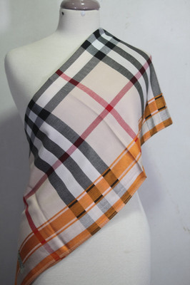 Auth Burberry Scarf Shawl Stole Wrap 100% Cashmere Multicolor Used