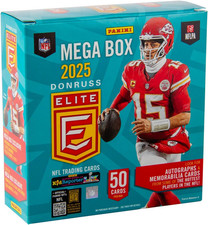 2025  Donruss Elite Football Trading Cards Mega Box